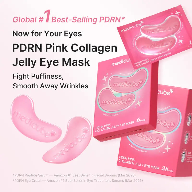 [NEW] [medicube] PDRN Pink Collagen Jelly Eye Mask | Hydrogel Eye Patches with PDRN, Collagen, NAD | Refreshing for Puffy, Tired Eyes | Firming for Look of Wrinkles, Fine Lines
