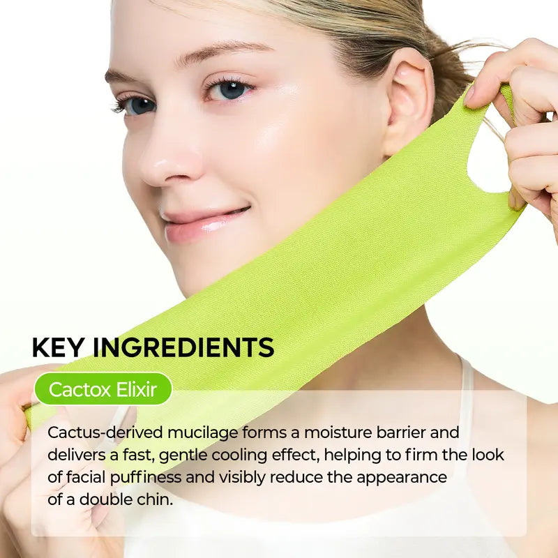 CACTOX V-LIFTING MEWING BAND with Cactus Cooling Reduce Puffiness & Pore Tightening for Visible Pore Care Skin Repair