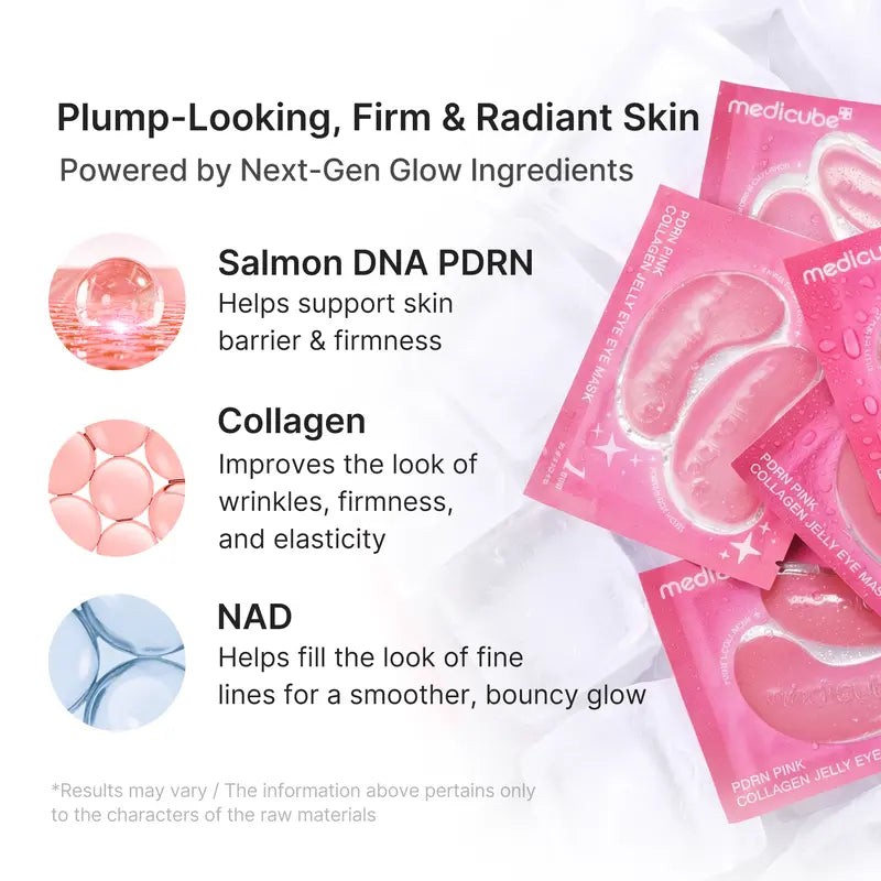 [NEW] [medicube] PDRN Pink Collagen Jelly Eye Mask | Hydrogel Eye Patches with PDRN, Collagen, NAD | Refreshing for Puffy, Tired Eyes | Firming for Look of Wrinkles, Fine Lines