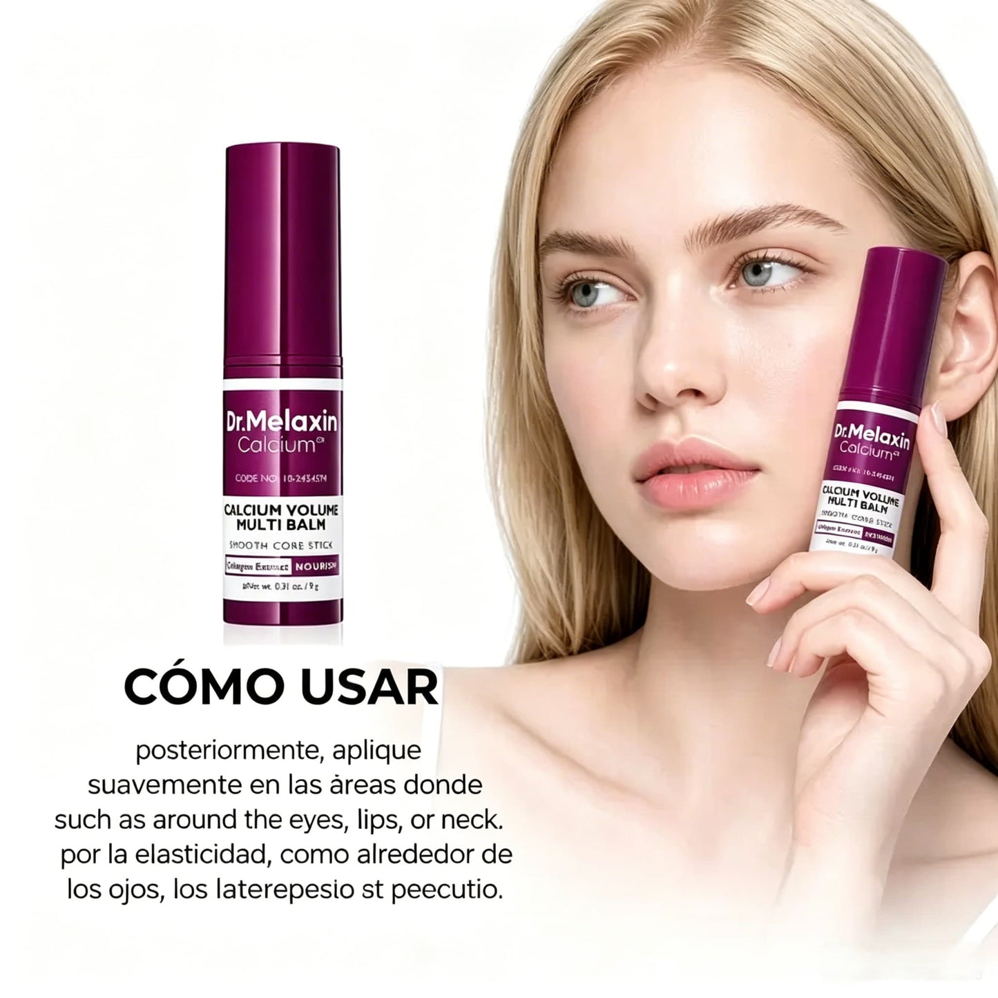 [Dr.Melaxin Oficial] Barra multiusos para el contorno de ojos con calcio — Producto antiedad (contiene colágeno)