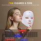 SHMHE Red light therapy mask, 7-color LED photorejuvenation mask, daily care photorejuvenation, wireless charging, ideal gift for women, Exceptional Summer Skincare and Beauty Products