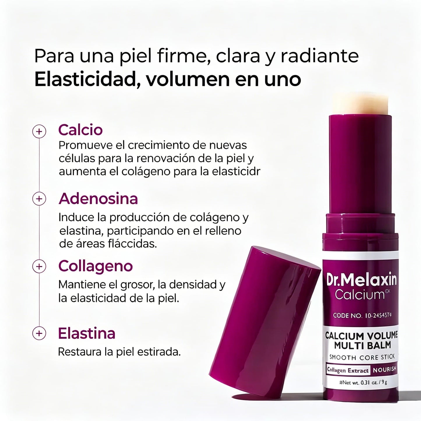 [Dr.Melaxin Oficial] Barra multiusos para el contorno de ojos con calcio — Producto antiedad (contiene colágeno)